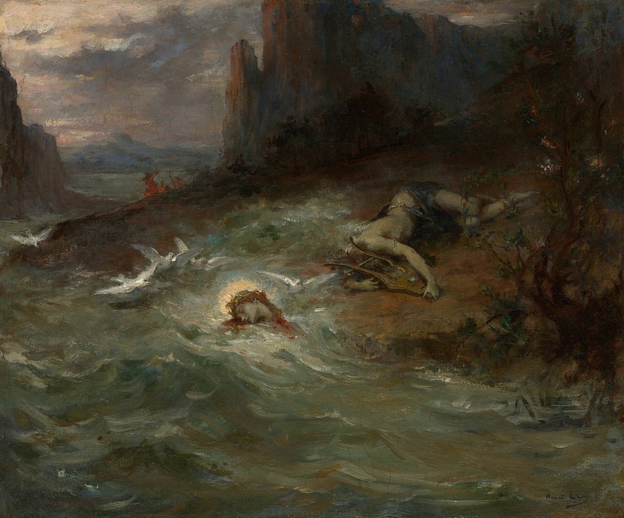 Orfeus død, ca. 1870. av Henri Leopold Levy