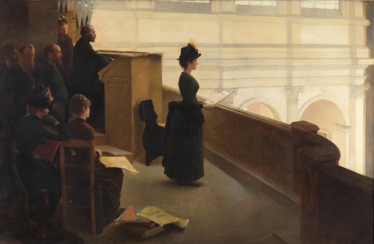 Orgelprøven, 1885 av Henri Lerolle