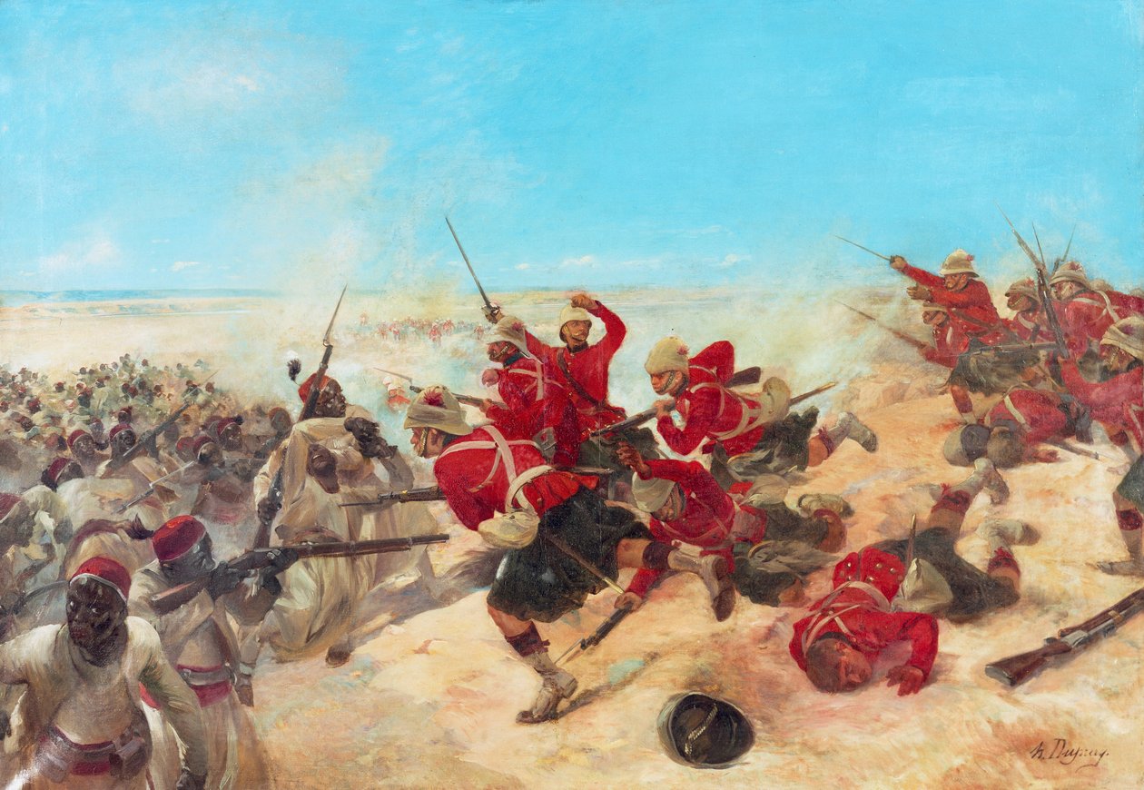 The Black Watch i slaget ved Tel-el-Kebir 13. september av Henri Louis Dupray