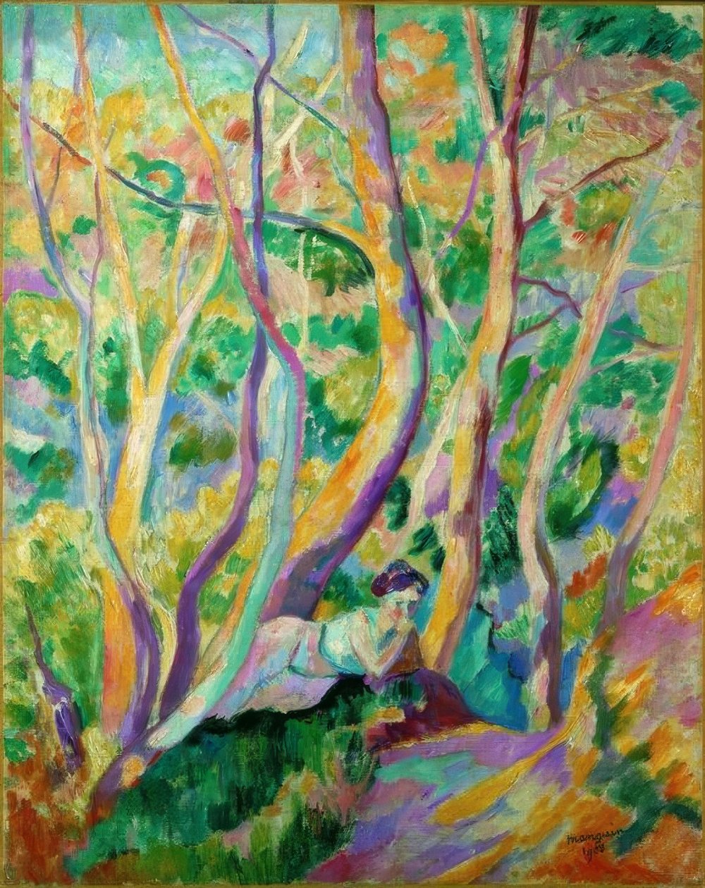 Kvinne i skogen av Henri Manguin