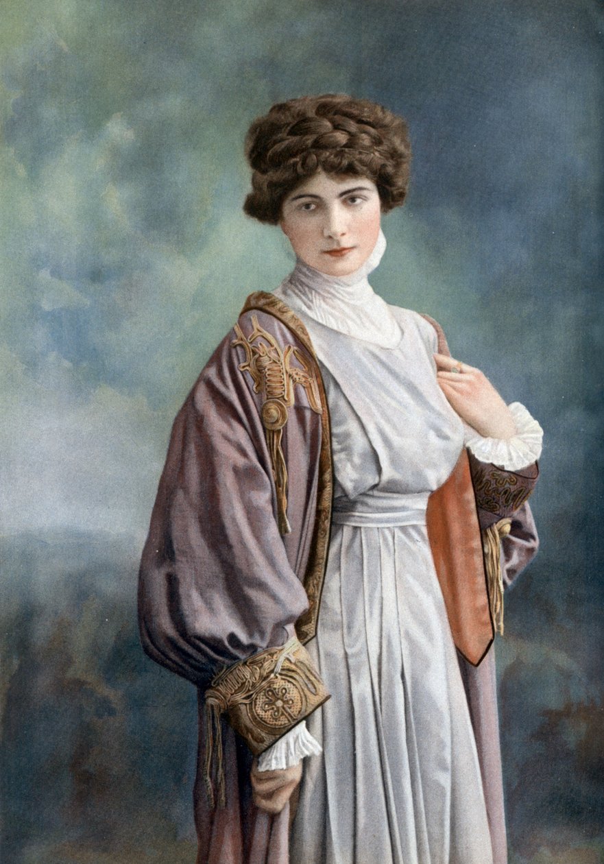 Komiker Melle Paz Ferrer, foto av Henri Manuel fra den franske avisen "Le Theatre" oktober 1908 av Henri Manuel