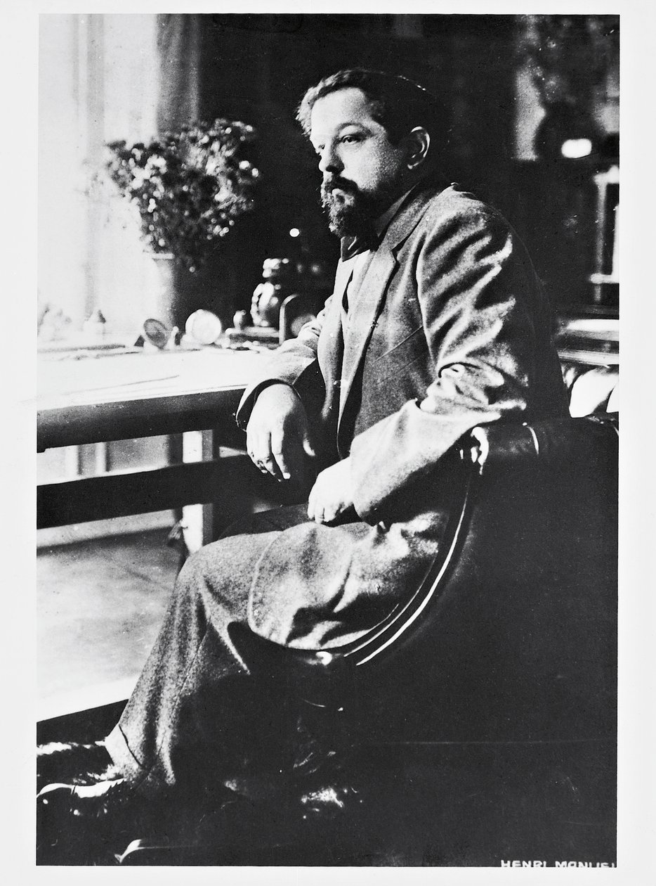 Portrett av den franske komponisten og pianisten Claude Debussy (Saint-Germain-en-Laye av Henri Manuel