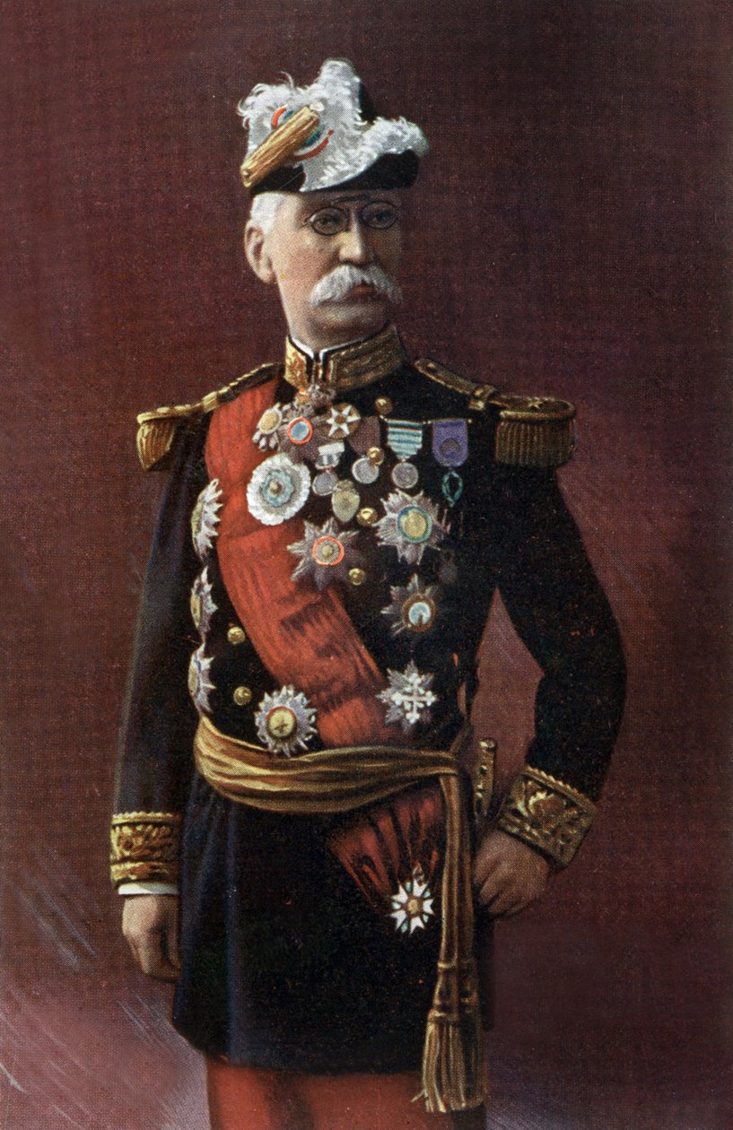 Fransk generaloffiser Joseph Gallieni (1849-1916) Foto av Henri Manuel av Henri Manuel