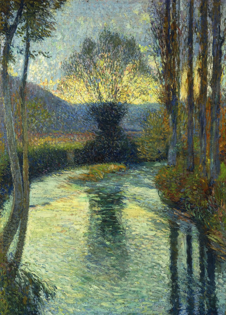 elvens bredder; Au Bord de la Riviere, av Henri Martin
