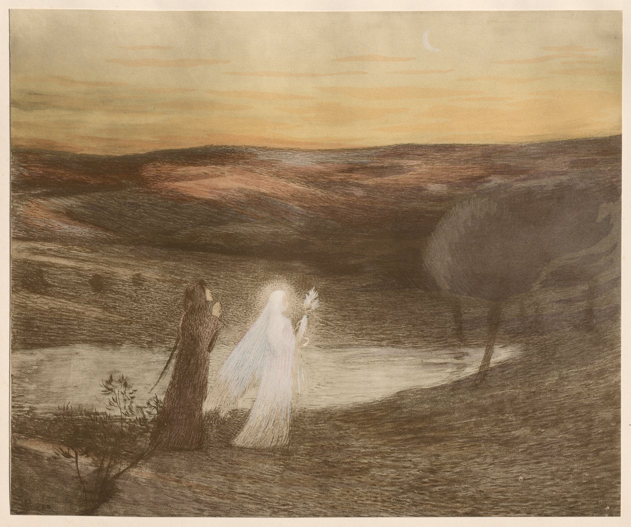 Dante møter Beatrice, 1898. av Henri Martin