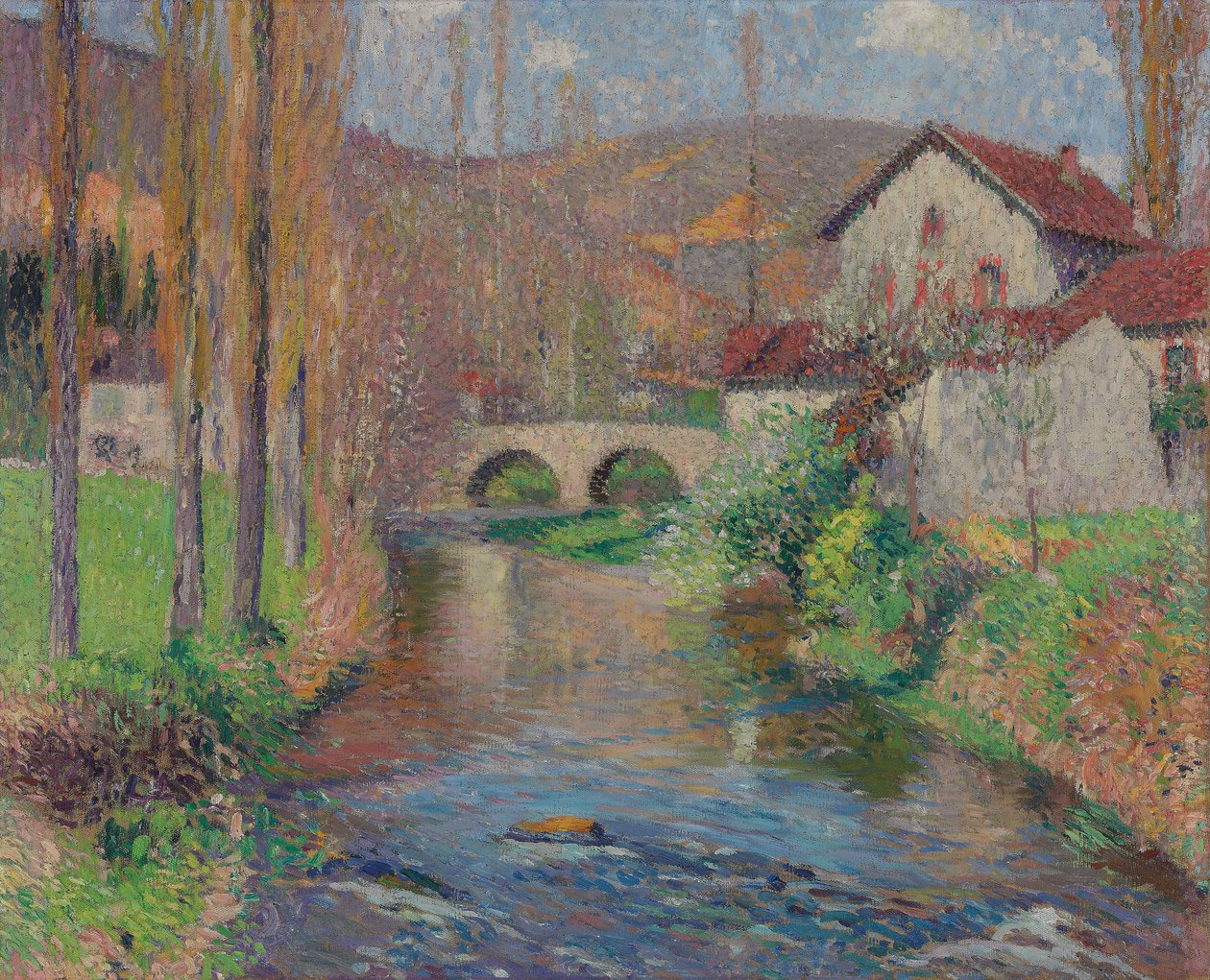 Labastide du Vert-broen sett fra nedstrøms av Henri Martin