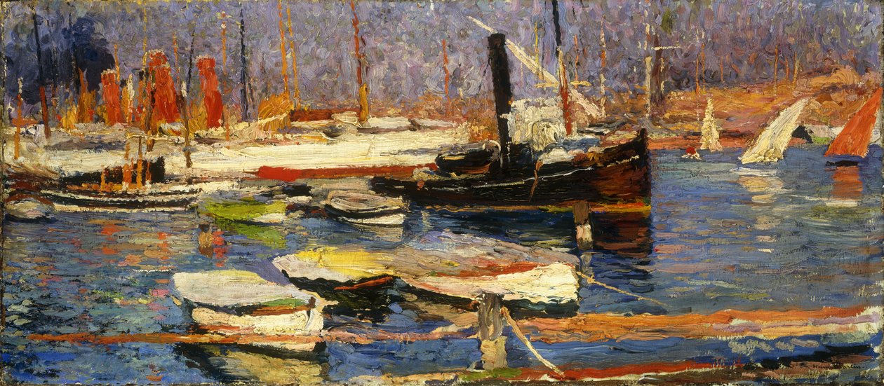 Havnen i Marseille, 1904-1918 av Henri Martin