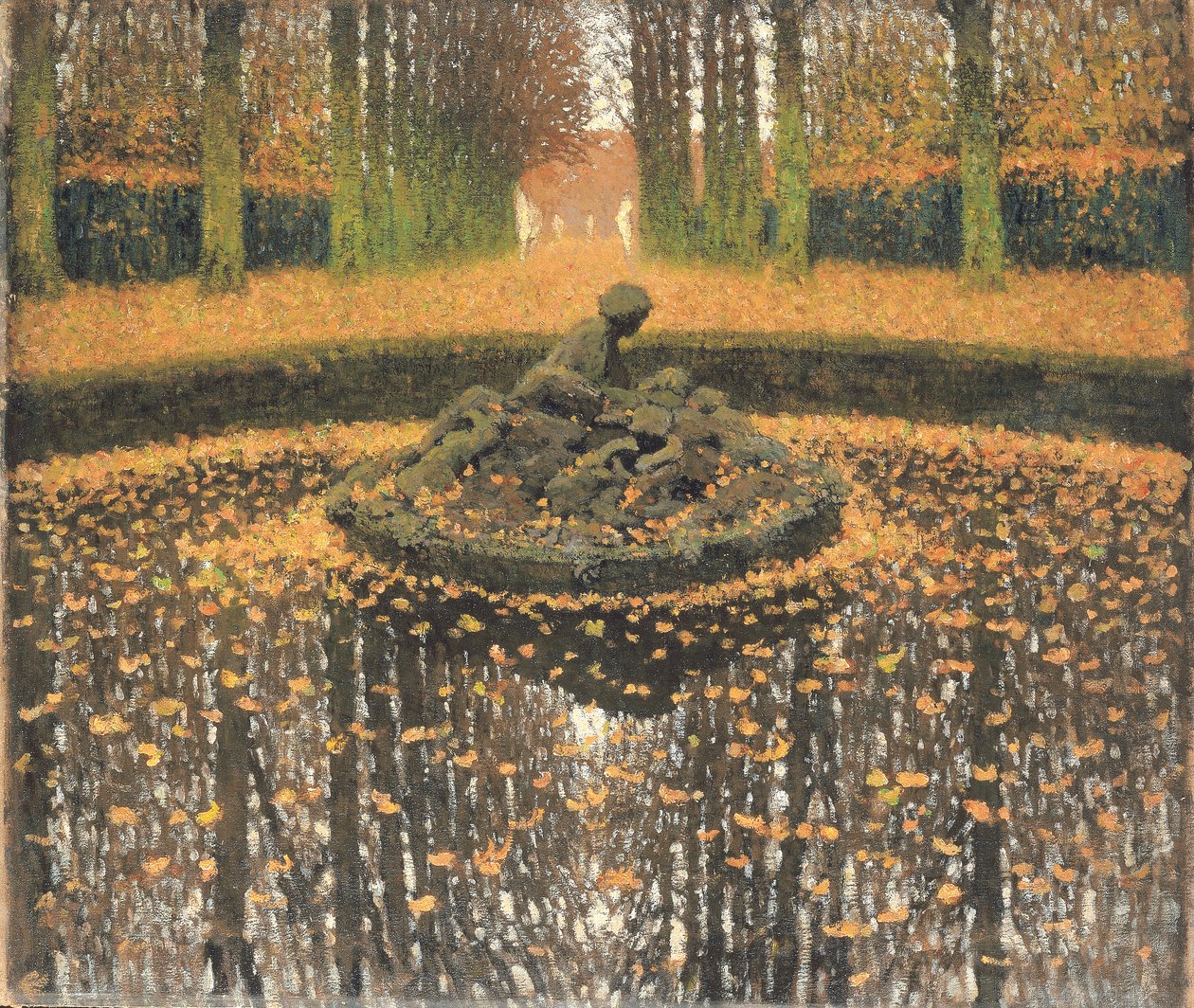 Dronningens fontene, Versailles, ca. 1920 av Henri Martin