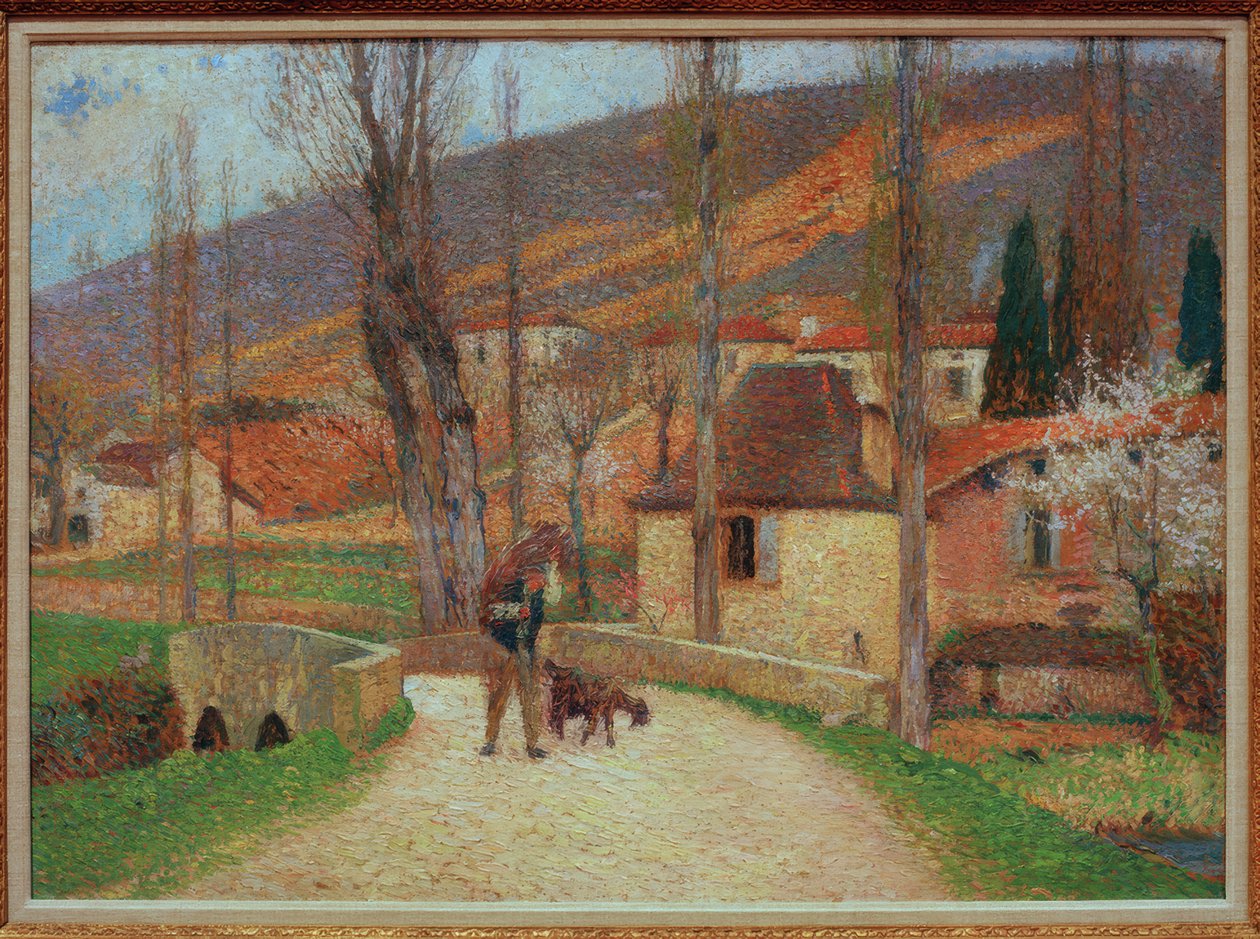 Bonde kommer inn i landsbyen av Henri Martin