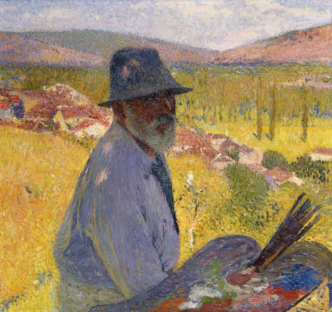 Selvportrett på La Bastide-du-Vert; Selvportrett på La Bastide-du-Vert, 1905 av Henri Martin
