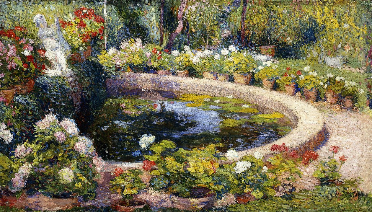 Dammen i Marquayrol; Le Bassin de Marquayrol, 1919 av Henri Martin