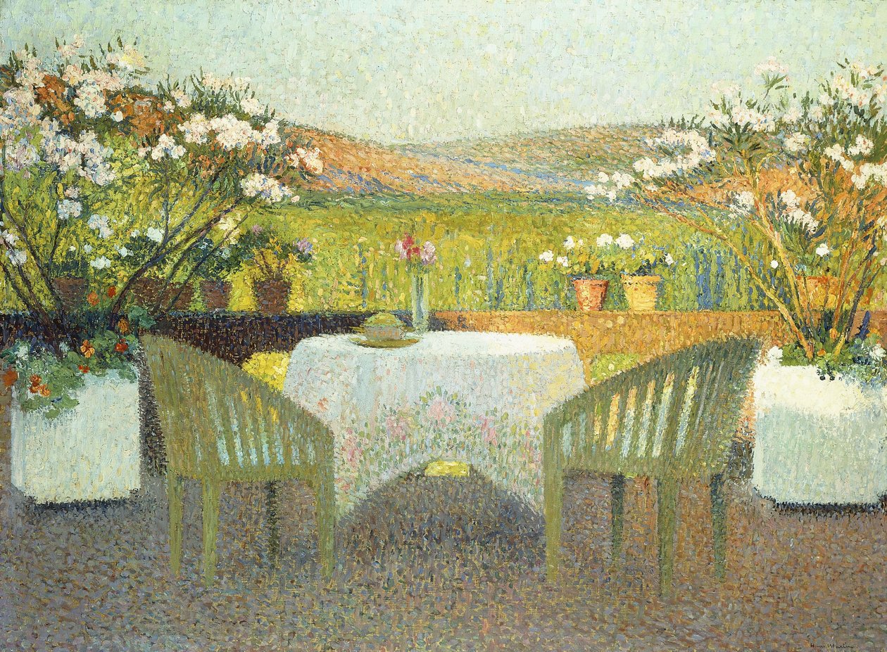 Terrassen i solen; The Sunny Terrace, 1920 av Henri Martin