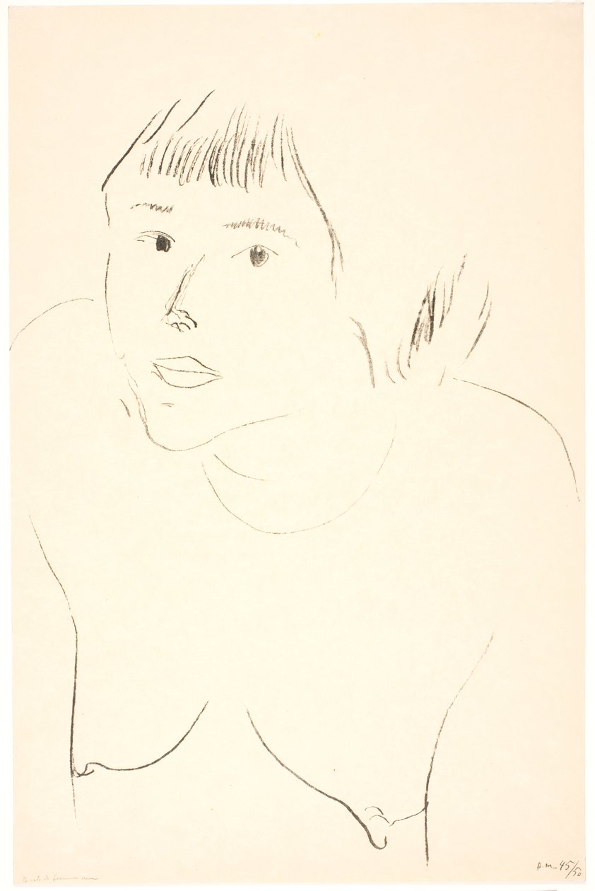Brystbilde av en naken kvinne av Henri Matisse