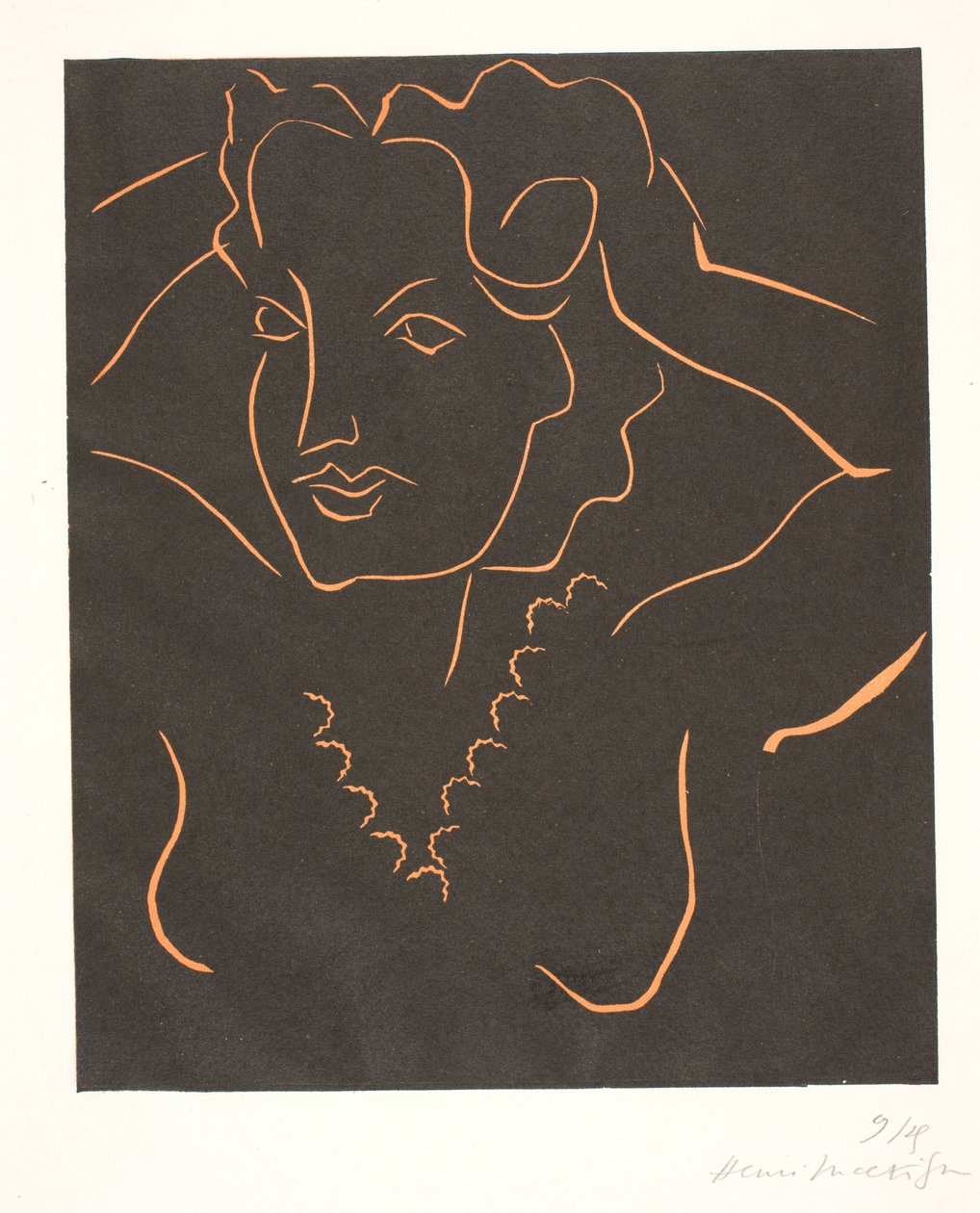 Byste av en kvinne (kvinne som grer håret) av Henri Matisse