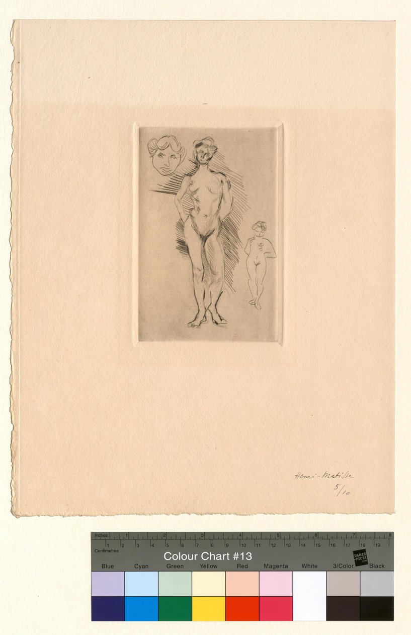 To nakne, ett hode av Henri Matisse