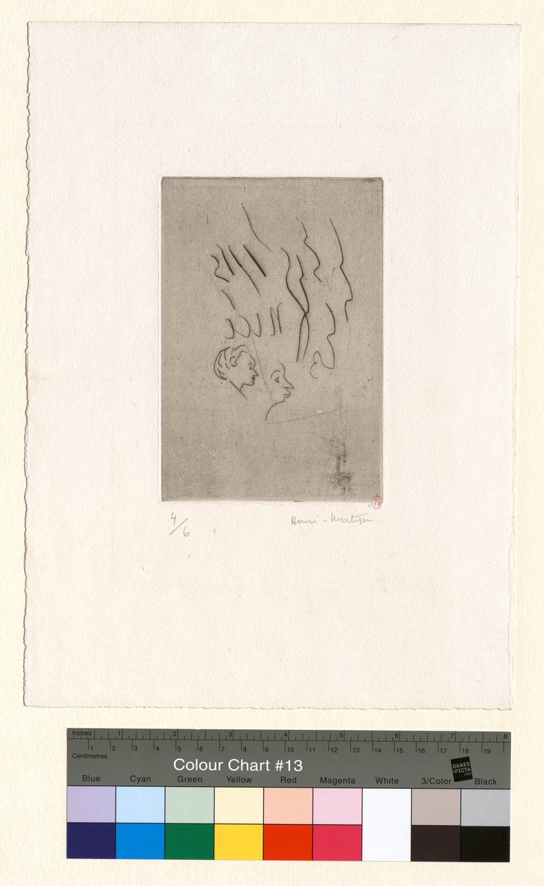 To små profiler (etsprøve) av Henri Matisse