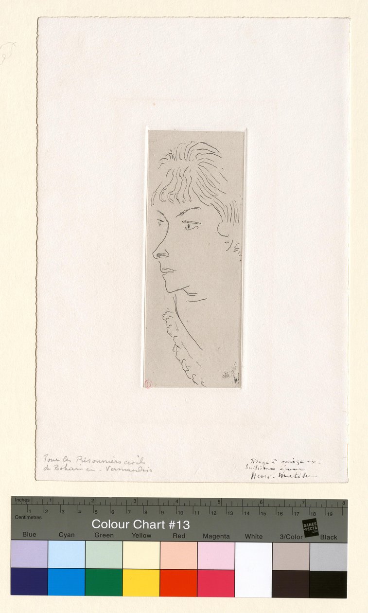 Fanny i trekvart profil av Henri Matisse
