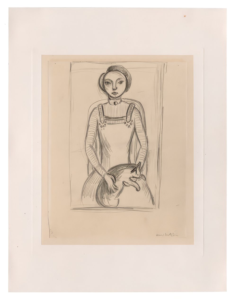 Jente med en katt av Henri Matisse