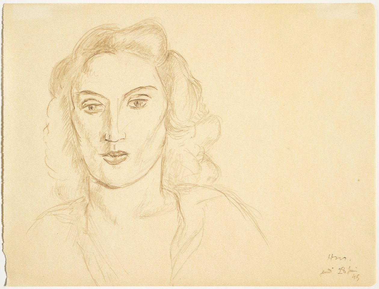 Hode av en kvinne av Henri Matisse