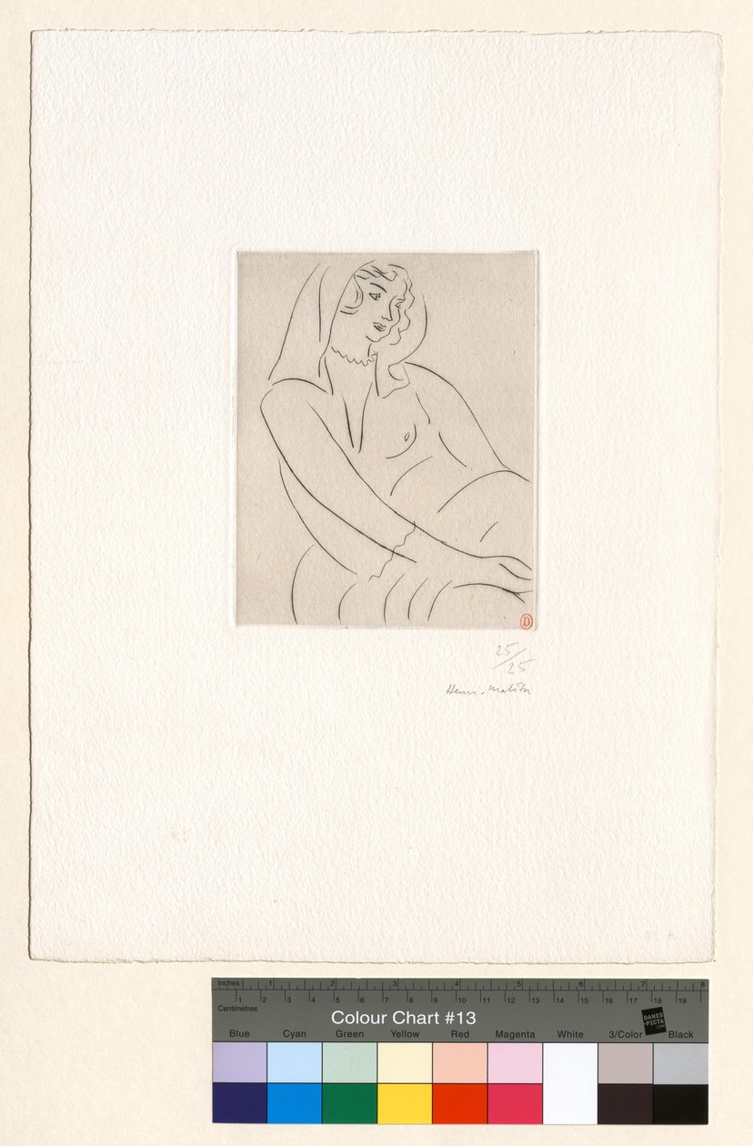 Ung kvinne med slør over hodet av Henri Matisse