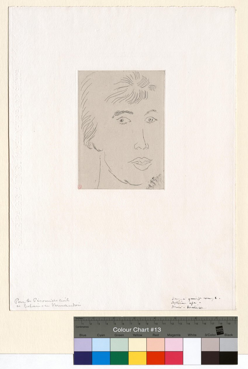 Josette Gris, sett i trekvart profil av Henri Matisse