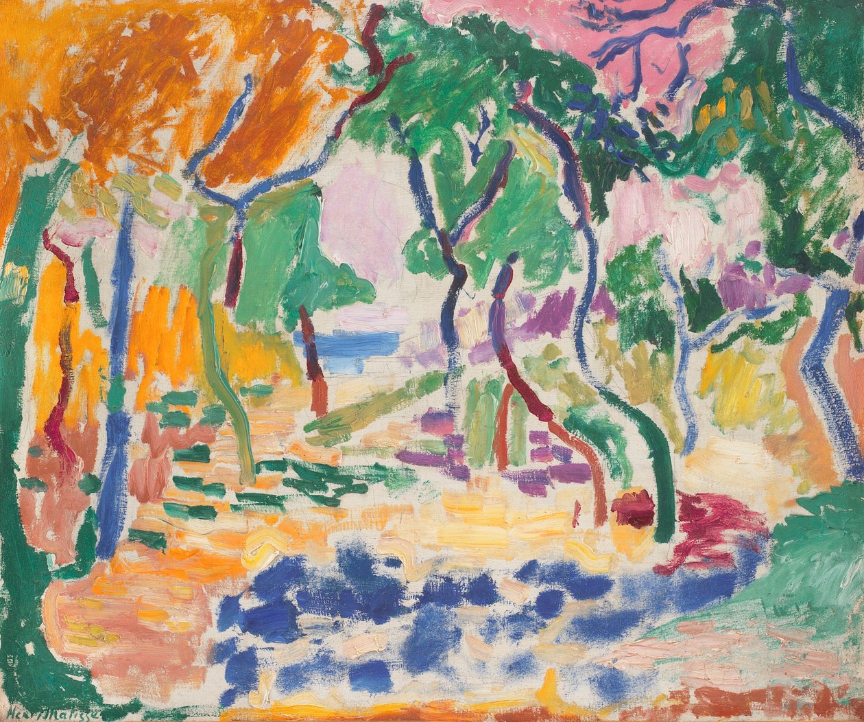 Landskap nær Collioure. Studie til «Livsgleden» av Henri Matisse