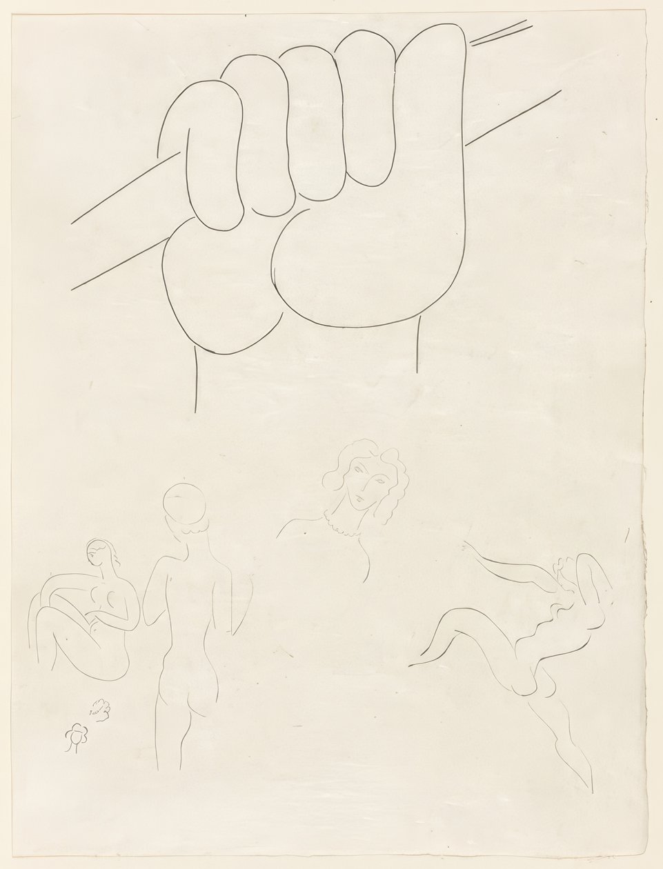 Le Guignon, tallerken to fra Poesies by Mallarmé av Henri Matisse