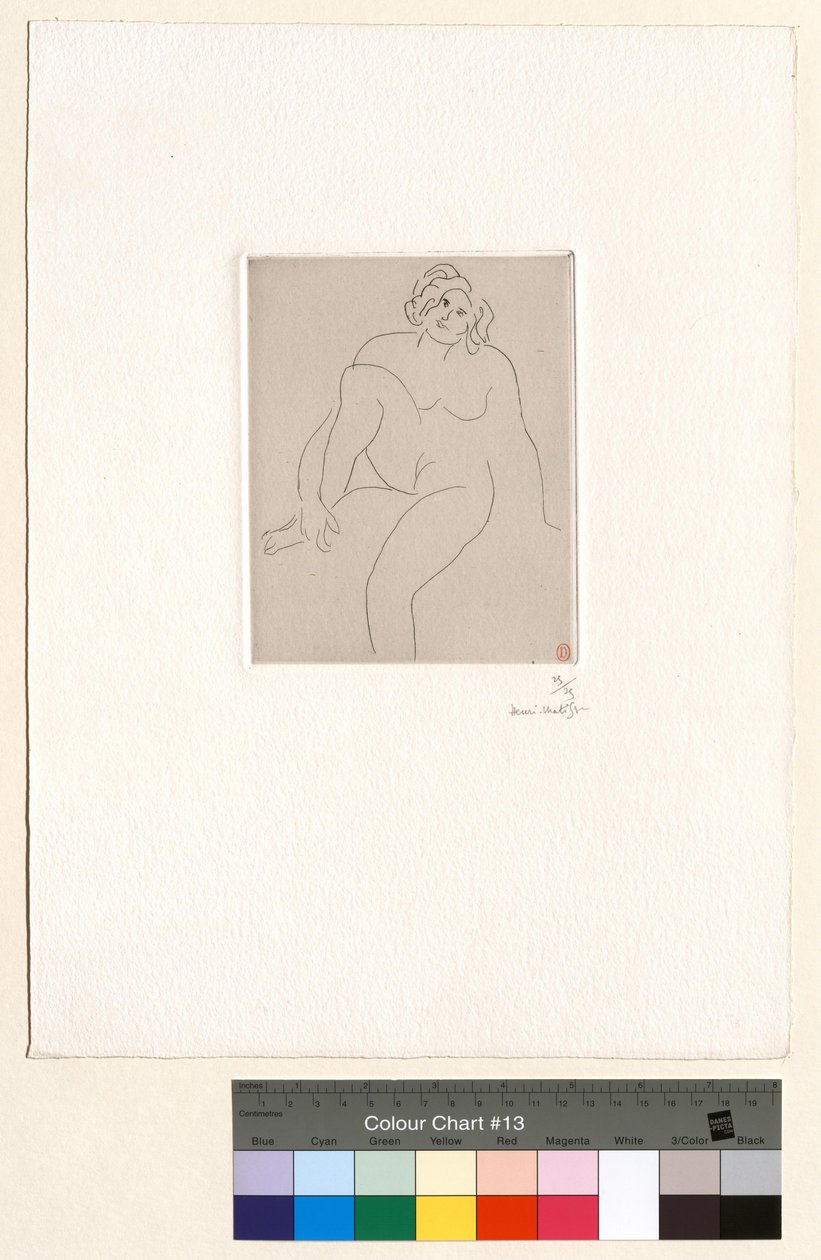 Sittende naken, armen rundt det bøyde benet av Henri Matisse