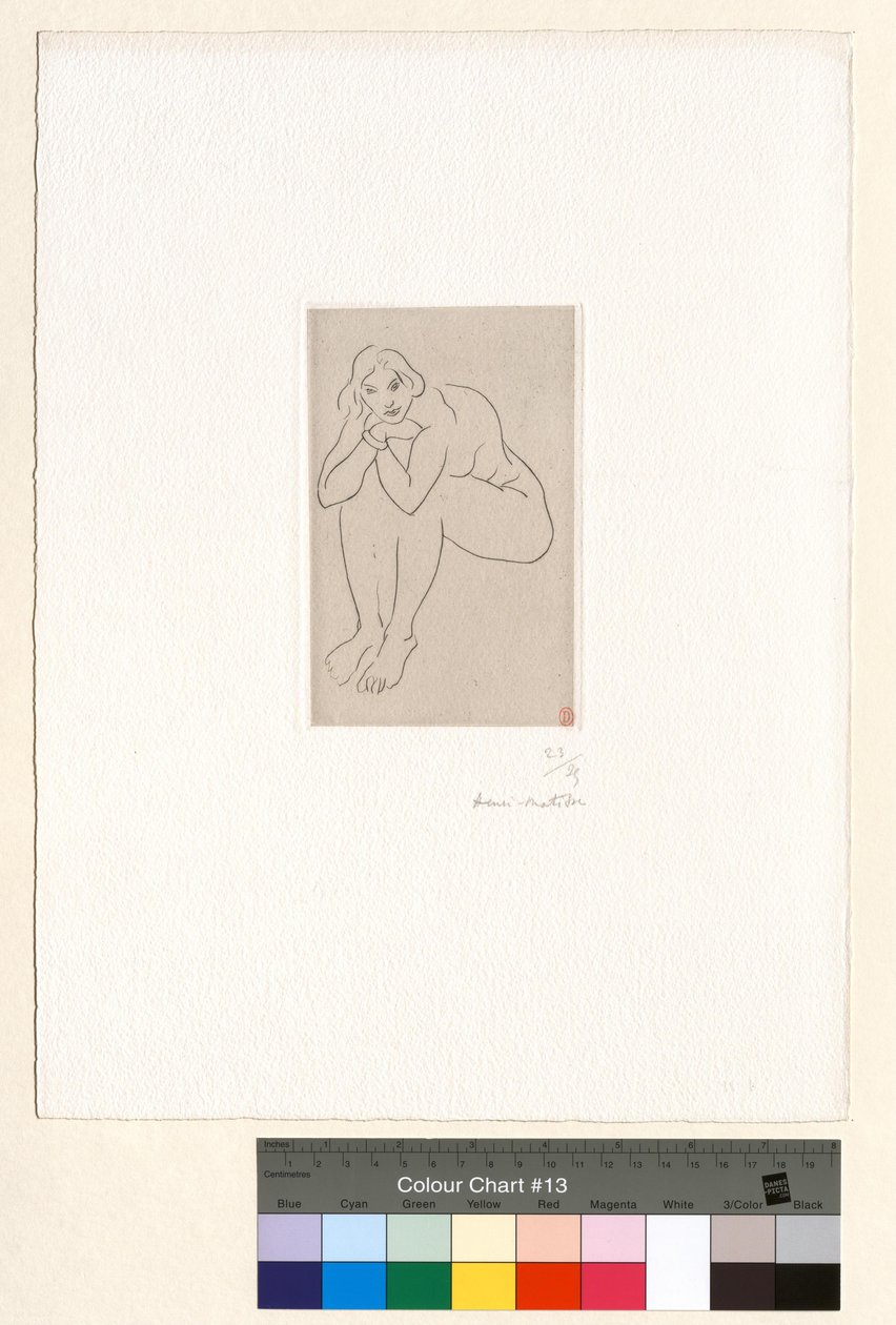 Sittende naken, overkroppen støttet mot knærne av Henri Matisse