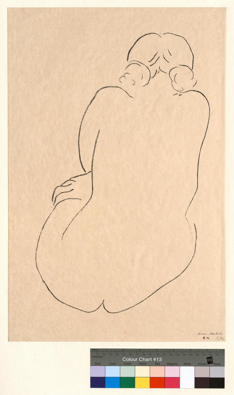 Sittende akt, sett bakfra av Henri Matisse