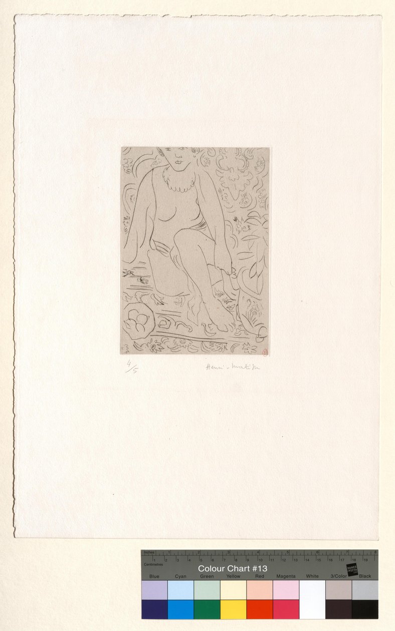 Akt i et interiør med en fruktskål av Henri Matisse