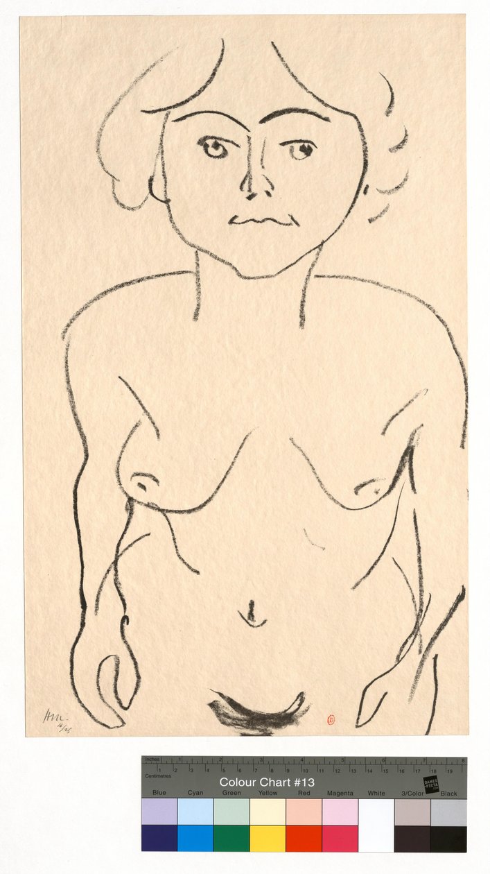 Nakenfigur forfra, sett ovenfra av Henri Matisse