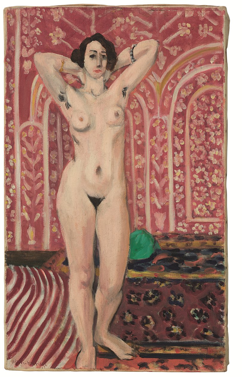 Naken på rød bakgrunn av Henri Matisse