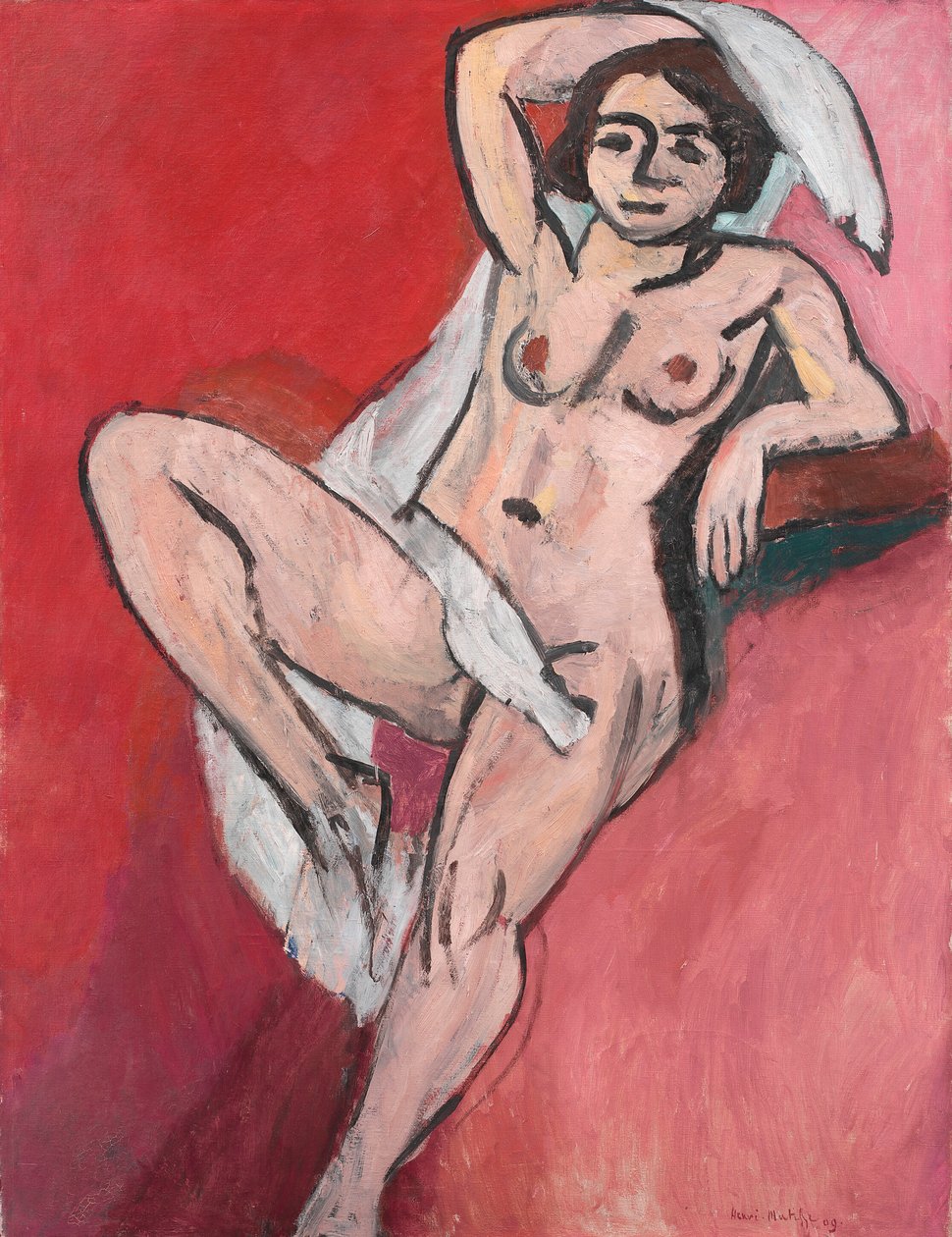 Akt med hvitt skjerf av Henri Matisse