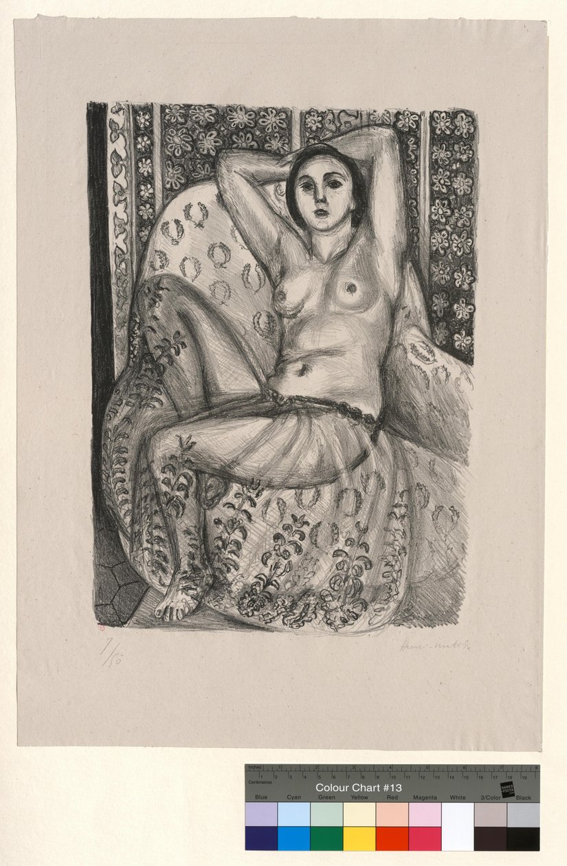 Sittende odalisk i tyllskjørt av Henri Matisse
