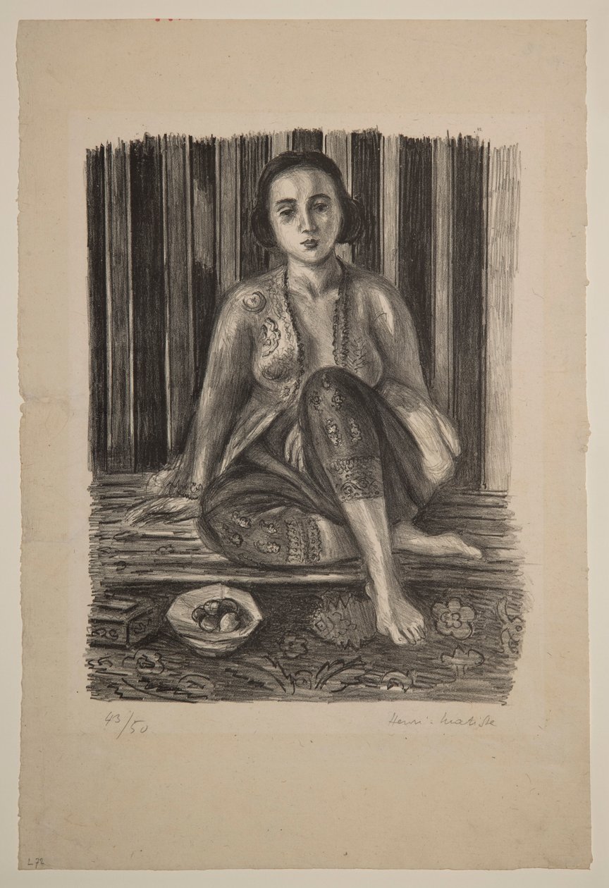 Odaliske med en skål frukt av Henri Matisse