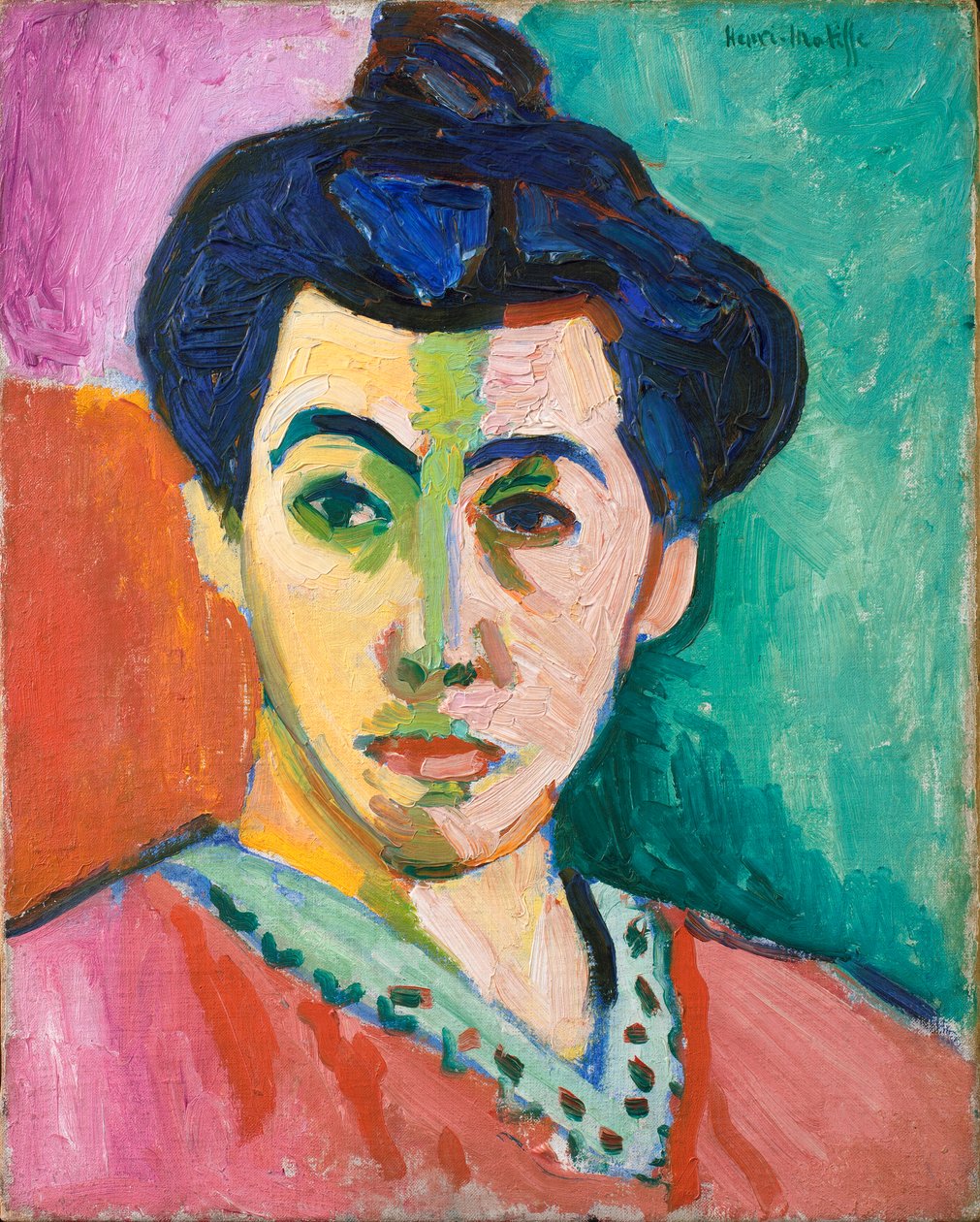 Portrett av Madame Matisse. Den grønne linjen av Henri Matisse