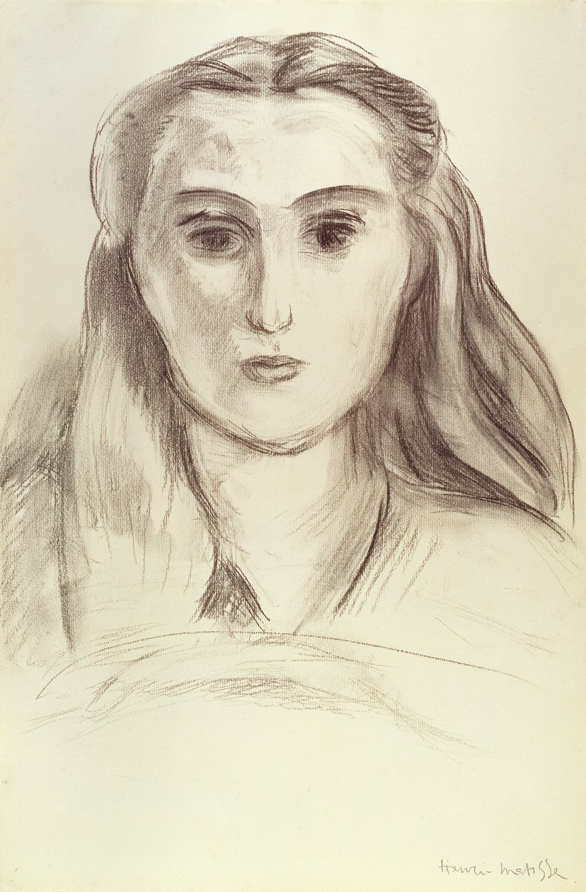 Portrett av en ung kvinne med håret nede (LN Delektorskaya) av Henri Matisse