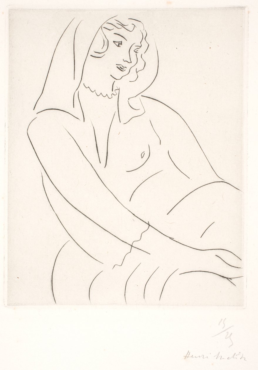 Sittende kvinne med slør av Henri Matisse