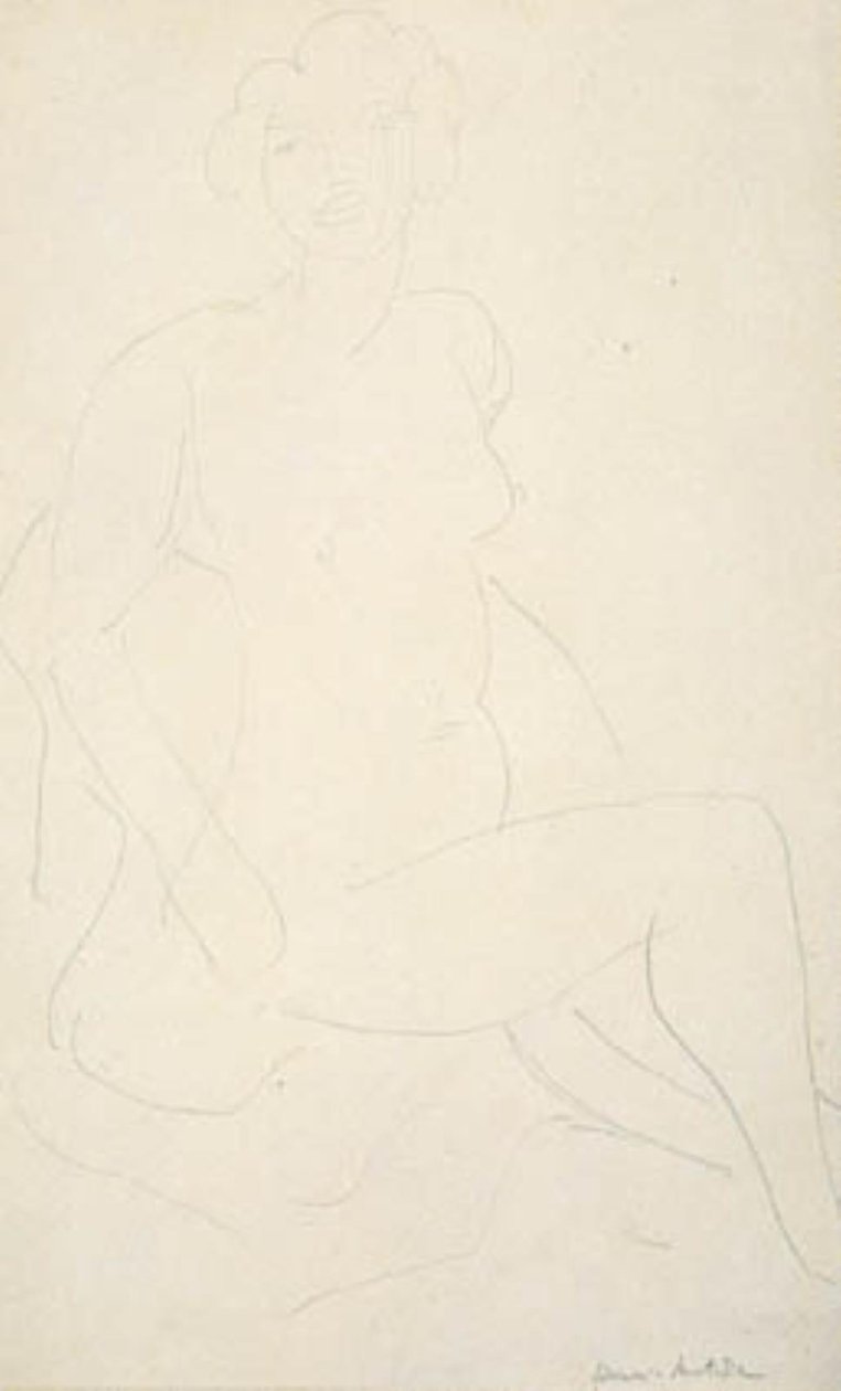 Sittende kvinnelig modell, vendt mot høyre av Henri Matisse