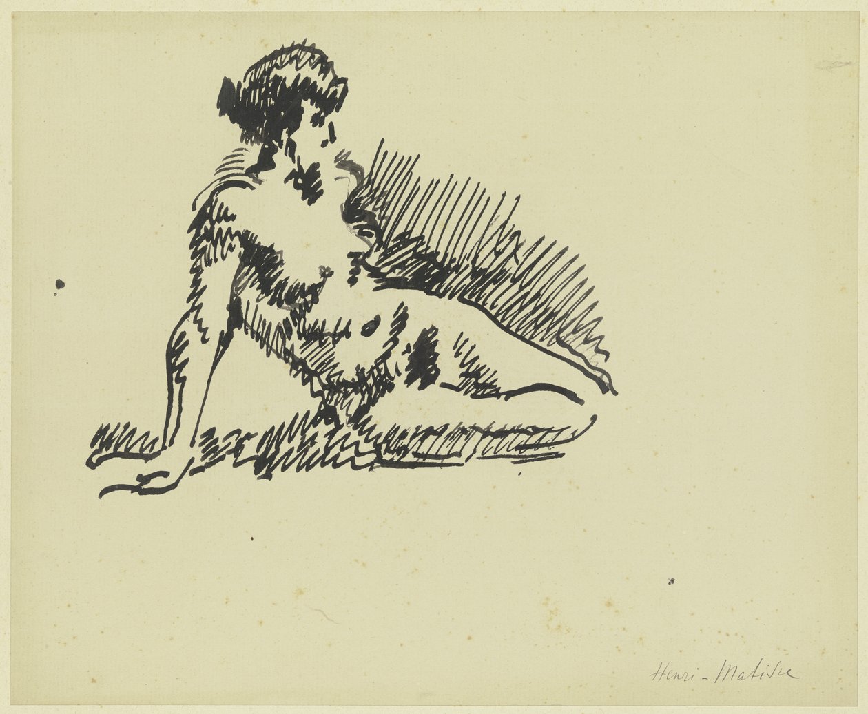 Sittende kvinnelig nakenmodell av Henri Matisse