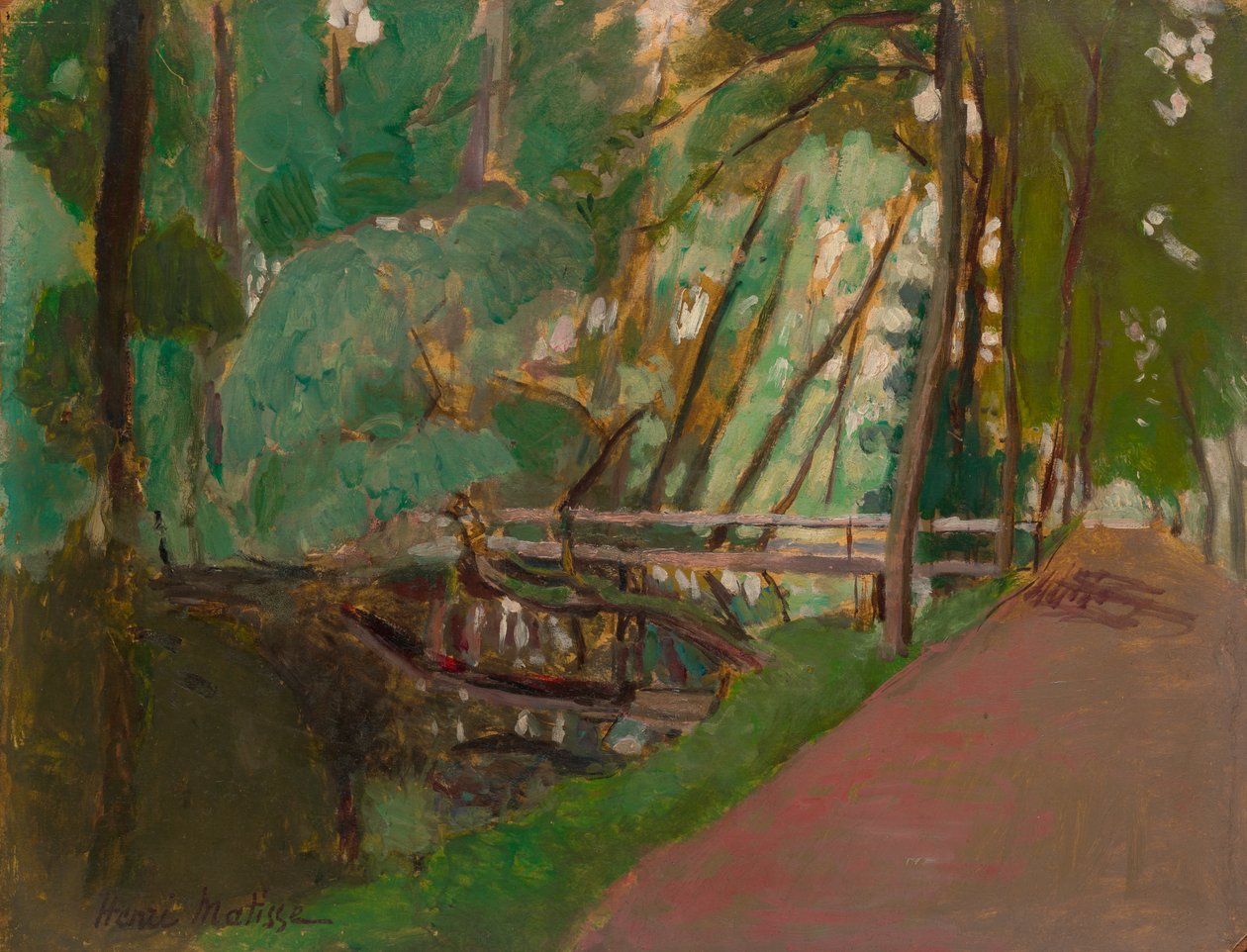 Sous-bois, ca. 1902–1903 (olje på papir lagt ned på panel) av Henri Matisse