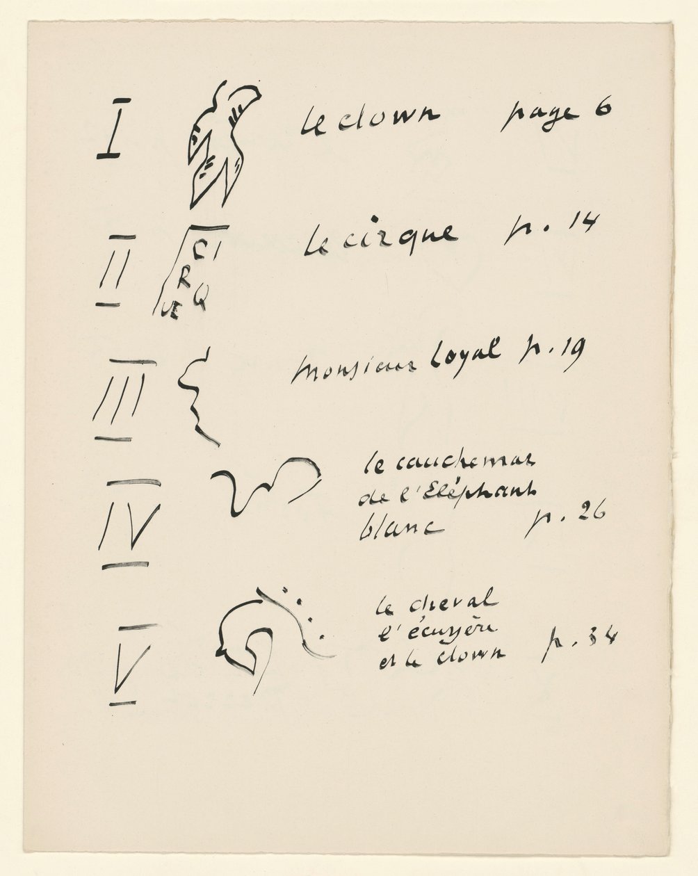 Billedtabell 1. Fra «Jazz». S. 149 av Henri Matisse