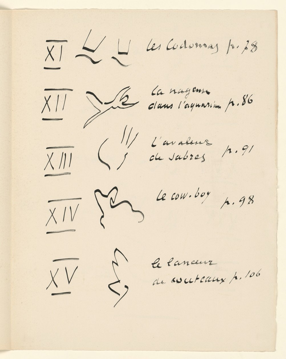Billedtabell 3. Fra «Jazz». S. 151 av Henri Matisse