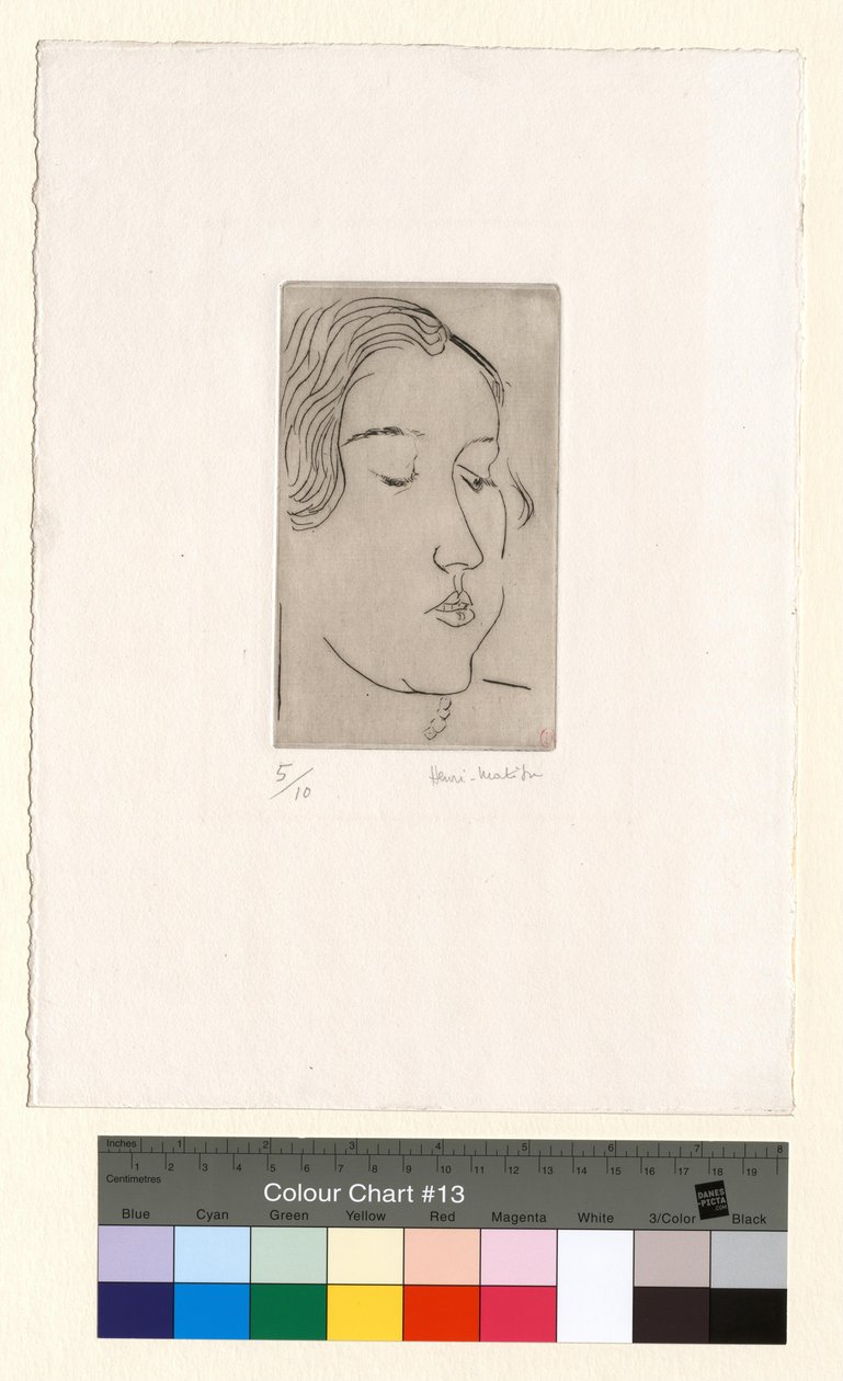 Hode i trekvartprofil mot høyre av Henri Matisse