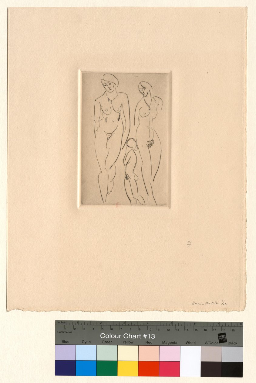 Tre figurer - Akademiske studier av Henri Matisse