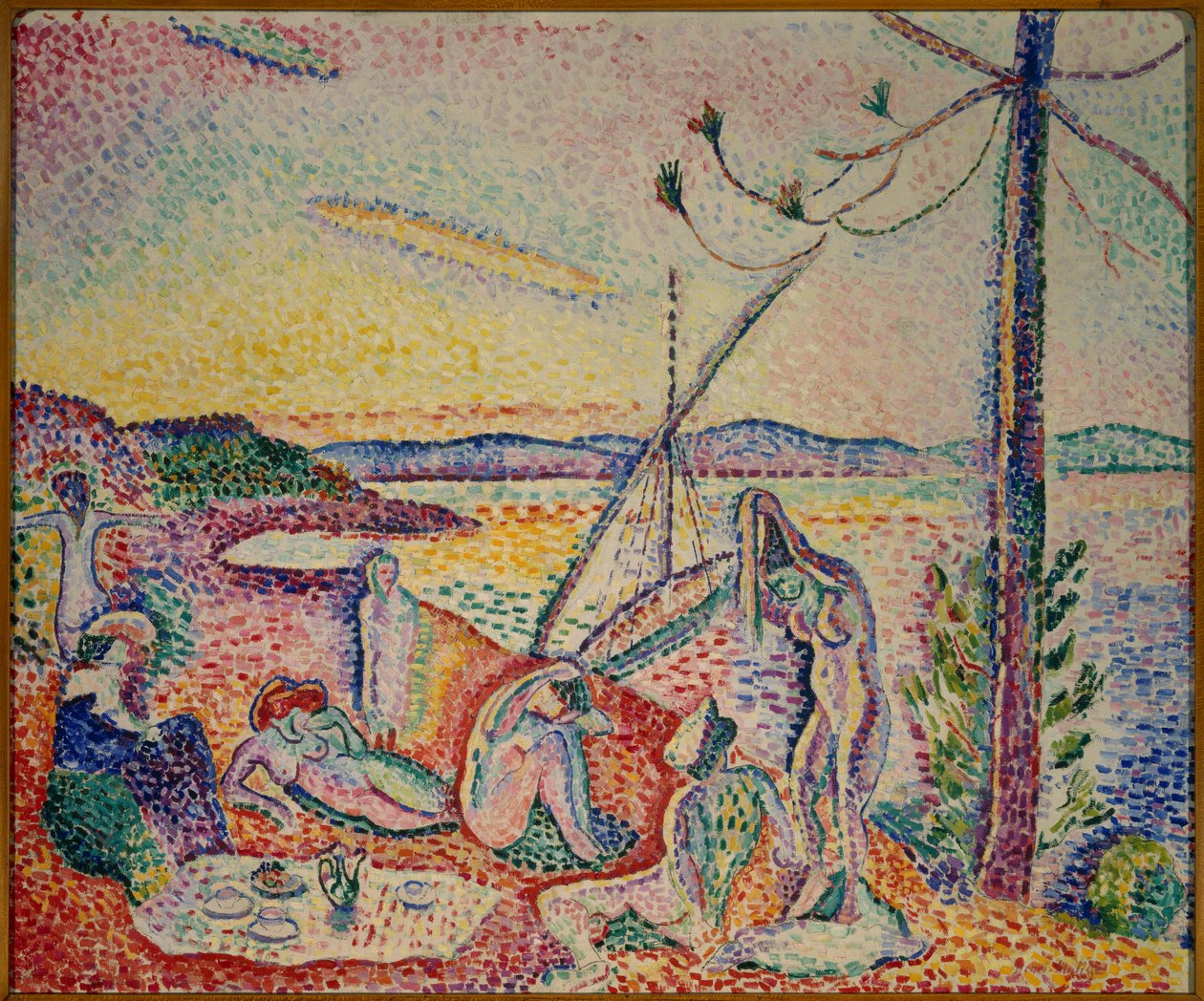 luksus, ro og vellyst 1904 (olje på lerret) av Henri Matisse
