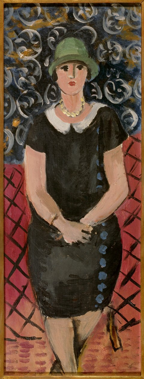 sittende kvinne ca. 1925 (olje på papp) av Henri Matisse