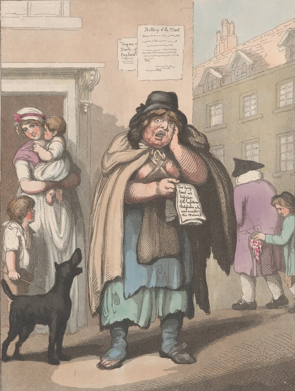 Cries of London, nr. 3: Last Dying Speech and Confession, 20. februar 1799. av Henri Merke