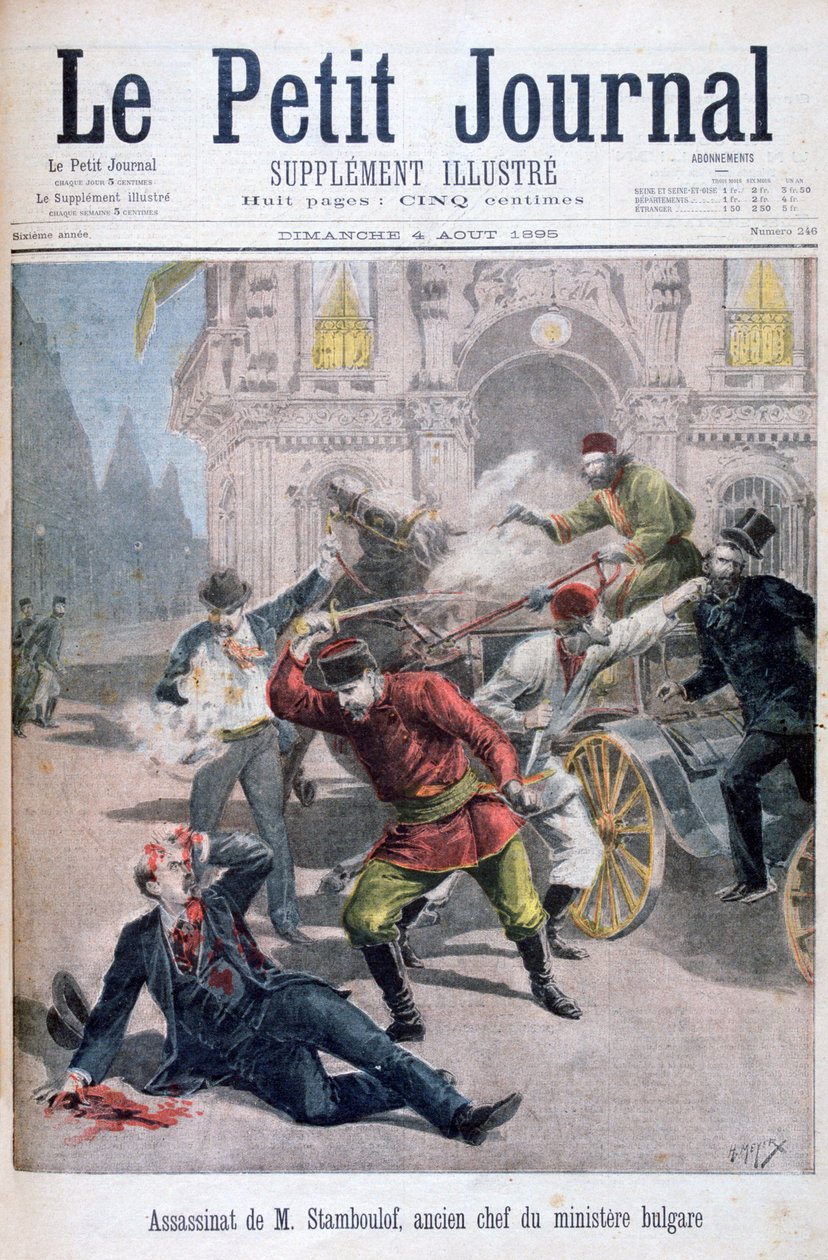 Attentatet på Stefan Stambolov, Sofia, Bulgaria, 1895 av Henri Meyer